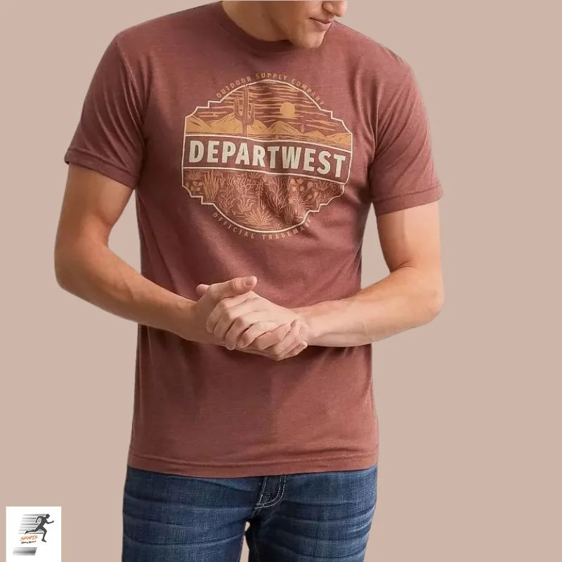 Shirt With Departwest Print On It