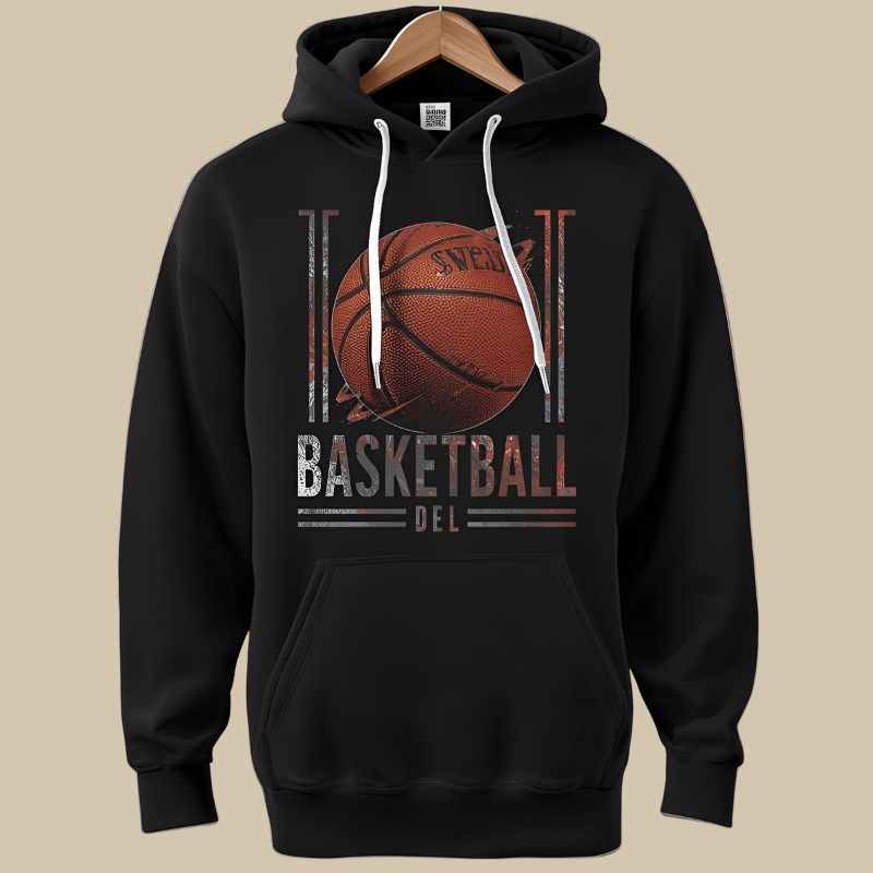Back View Of Mens Hoodies 6Xl Showing Detailed Basketball-Themed Artwork