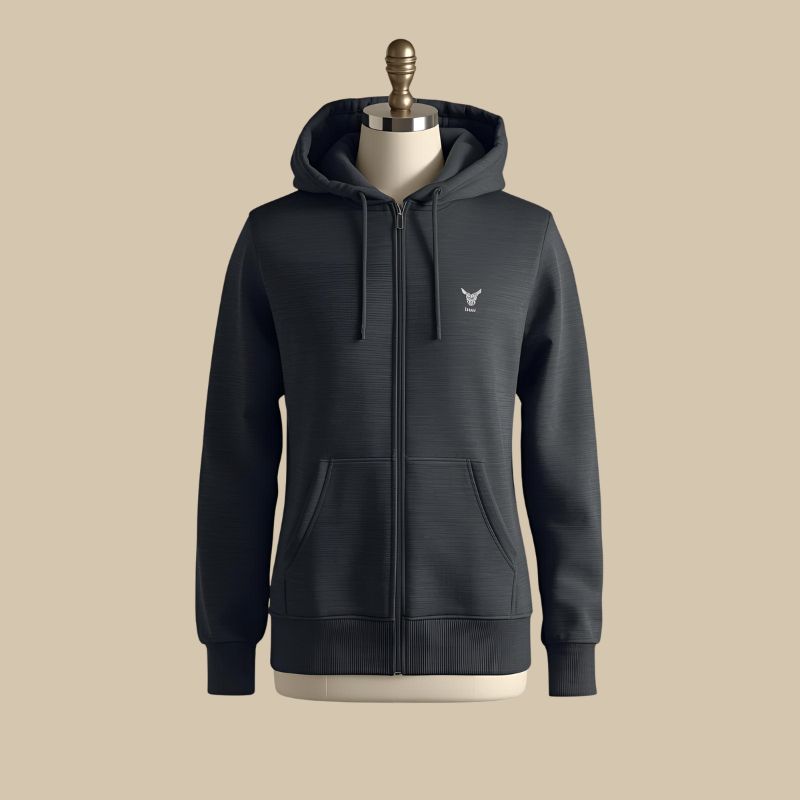 Close-Up Of Hidden Pocket Inside Men’s Travel Hoodie