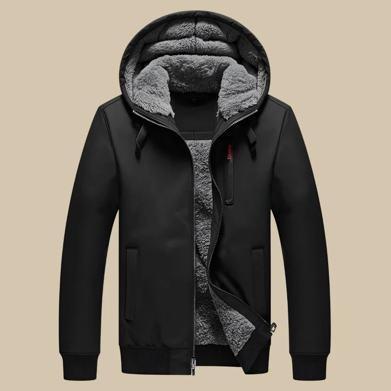 Mens Fur Lined Zip Up Hoodies