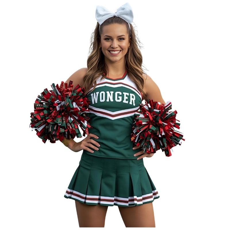 Wholesale Cheer Uniforms Displayed In Multiple Color Combinations And Sizes