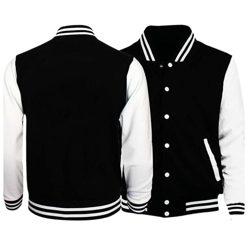 Varsity Jacket Close-Up Highlighting Fabric Texture And Clean Seam Work