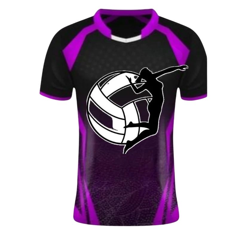 Volleyball Warm-Up Shirt With Team Logo Embroidery