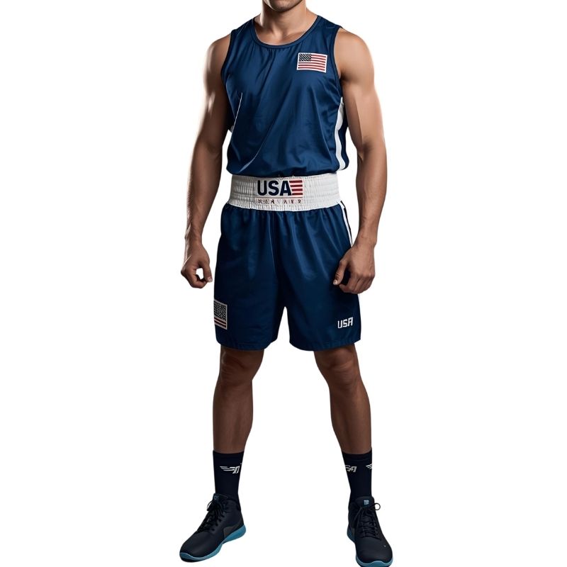 &Quot;Usa Boxing Uniform With Adjustable Waistband And Lightweight Fabric&Quot;